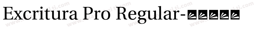Excritura Pro Regular字体转换
